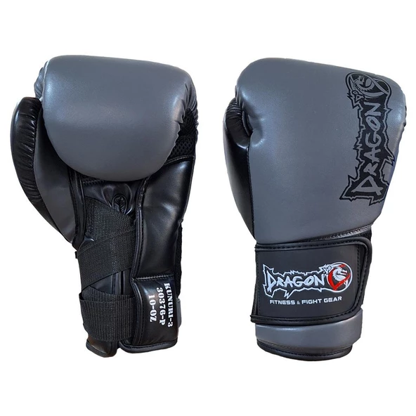 DragonDo 30376-P Gri Kunuri 3 Boks Eldiveni Muay Thai Eldiveni Kick Boxing Eldiveni ürün görseli 1