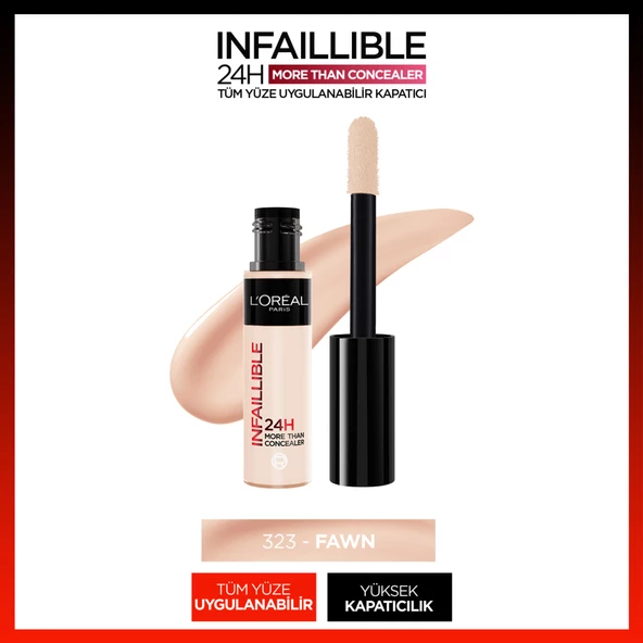 L'Oréal Paris Infaillible 24H Tüm Yüze Uygulanabilir Kapatıcı - 323 Fawn ürün görseli 1
