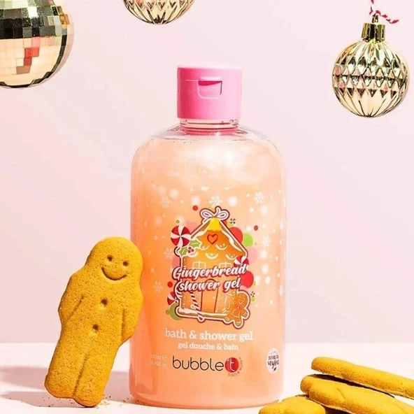 Bubble T Gingerbread Bath & Shower Gel 500 ml Duş Jeli - Resim 2
