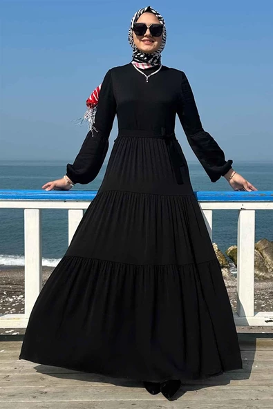 Asil Siyah Elbise - Resim 6