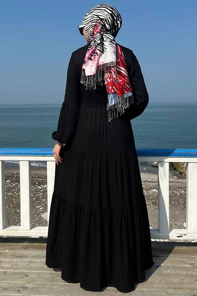 Asil Siyah Elbise - Resim 4