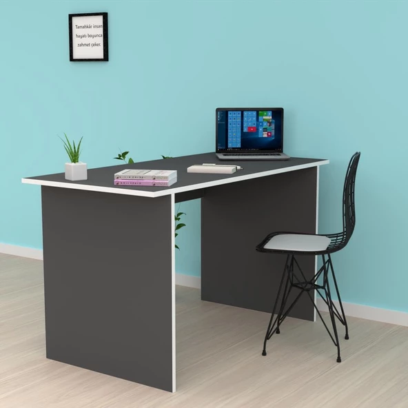 Kenzlife ofis masası tamiko 075*120*60 gri bilgisayar çalışma büro ürün görseli 1