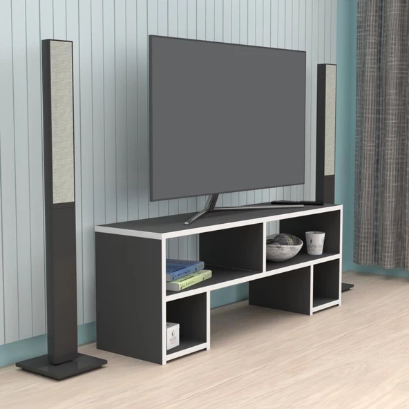 Kenzlife televizyon sehpası abudabi gri 040*150*30 tv ünitesi ürün görseli 1