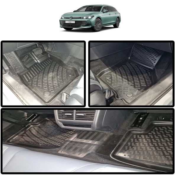 Rizline Volkswagen Passat B9 2024 ve Sonrası 3D Havuzlu Paspas ürün görseli 1