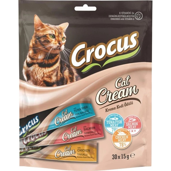 Crocus Karışık Çoklu Krema Kedi Ödülü 30x15g ürün görseli 1