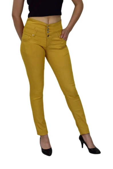 Kadın Yüksek Bel Kanvas Pantolon BGL-ST01575 ürün görseli 1