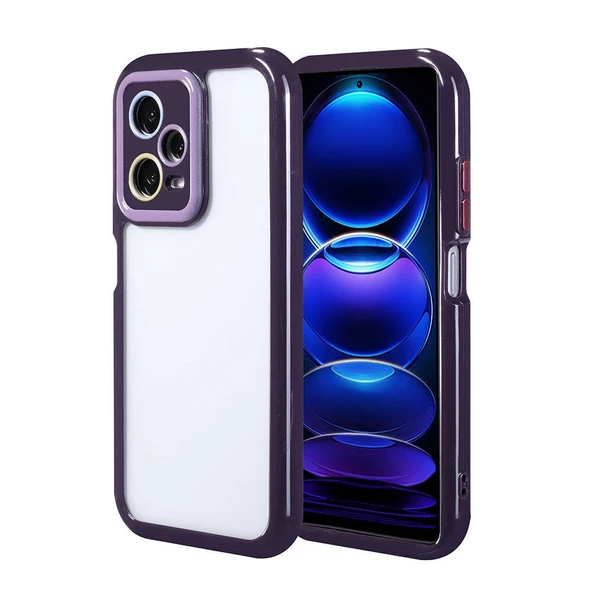 Xiaomi Redmi Note 12 Pro 5G Uyumlu Kılıf Kamera Korumalı Renkli Kenar ve Çerçeve Tasarımlı Vitamin Kapak ürün görseli 1