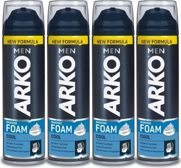Arko Men Men Tıraş Köpüğü Cool 4x200ml ürün görseli 1