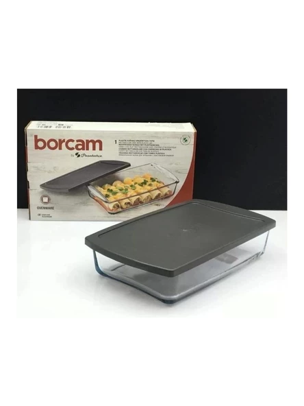 Paşabahçe 59864 Borcam Gri Kapaklı Fırın Kabı 1320 cc ürün görseli 1