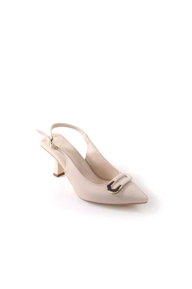 Papuçcity La Pia 02846 6 Cm Topuklu Arkası Arkası Açık Kadın Stiletto Ayakkabı ürün görseli 1
