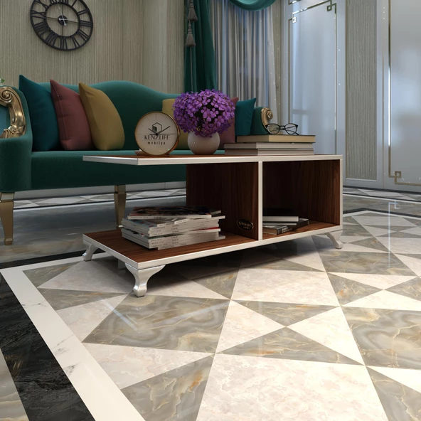 Kenzlife orta salon sehpası kazablanka cvz 038*090*45 sofra çiçeklik ürün görseli 1