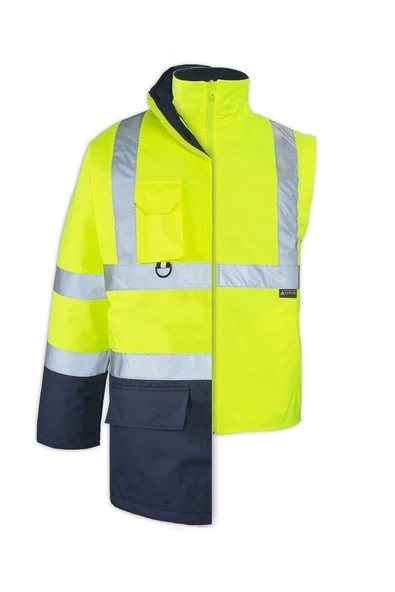 OLYMPUS MAX-BREATHANE HI-VIS TWO-TONE 5 IN 1 JACKET - Resim 2