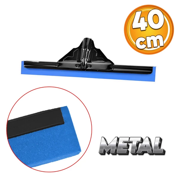 Çekpas Çekçek Yersil 40 cm Geniş Kalın Metal İşyeri Cam Zemin Yer Temizleme ürün görseli 1