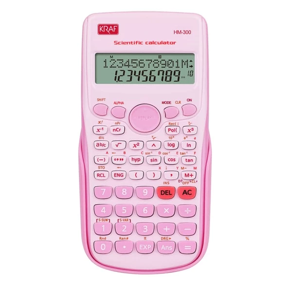 Kraf Bilimsel Hesap Makinesi 240 Fonksiyonlu Pembe HM-300-PK ürün görseli 1