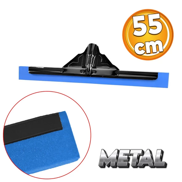 Geniş Kalın Metal Çekpas Çekçek Yersil 55 cm İşyeri Cam Zemin Yer Temizleme ürün görseli 1