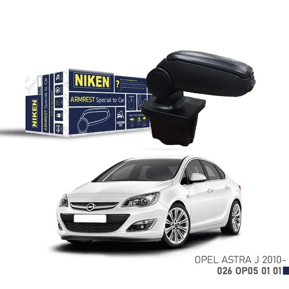 Niken Opel Astra J 2010+ Sonrası Araca Özel Kol Dayama Siyah ürün görseli 1