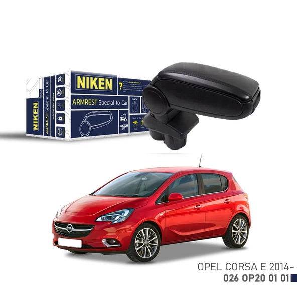 Niken Opel Corsa E 2014+ Sonrası Araca Özel Kol Dayama Siyah ürün görseli 1