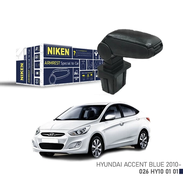 Niken Hyundai Accent Blue 2010+Sonrası Araca Özel Kol Dayama Siyah ürün görseli 1