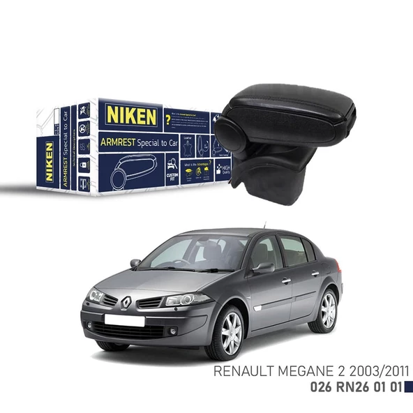Niken Renault Megane II 2003-2011 Araca Özel Kol Dayama ürün görseli 1