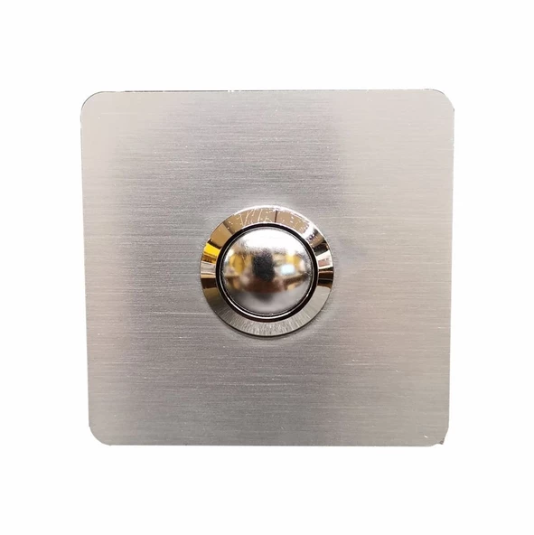 Algatec Paslanmaz 304 Kare Zil butonu 60x60mm ürün görseli 1