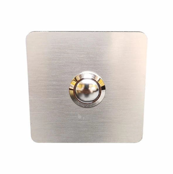 Algatec Paslanmaz 304 Kare Zil butonu 70x70mm ürün görseli 1