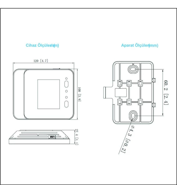 ZKSoftware Keyface 3 Yüz Tanıma Cihazı - Resim 2