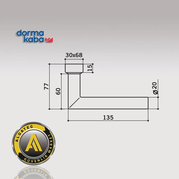 Dorma Pure 8906 Yuvarlak Rozetli Kapı Kolu - Resim 2