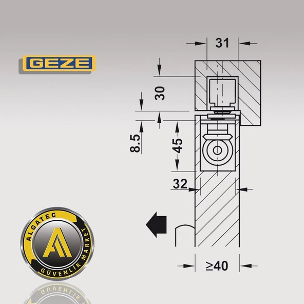 Geze Boxer Ankastre Kapı Kapatıcı Hidrolik 2-4 - Resim 3