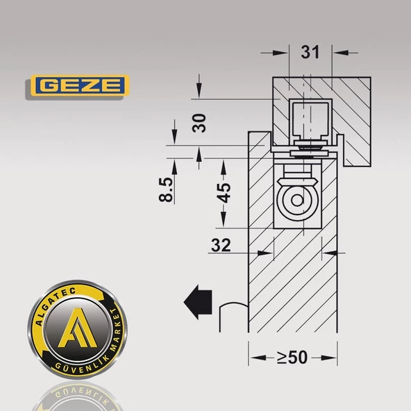 Geze Boxer Ankastre Kapı Kapatıcı Hidrolik 2-4 - Resim 4