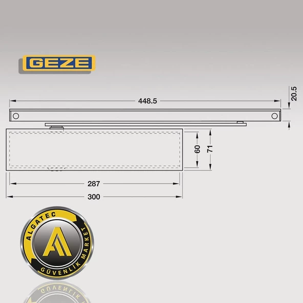 Geze TS 5000 Kayar Kollu Kapı Kapatıcı Hidrolik - Resim 2