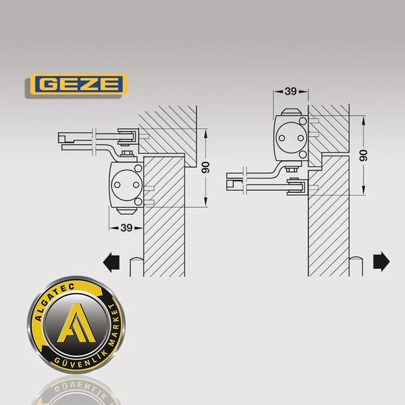 Geze TS 1500 Dirsek Kollu Kapı Kapatıcı Hidrolik - Resim 3