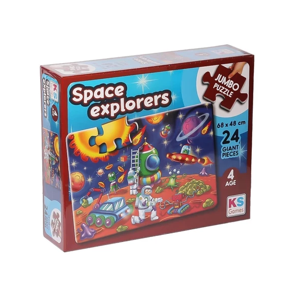 JP 31011 Space Explorers Jumbo Puzzle 24 Parça -KSPuzzle ürün görseli 1