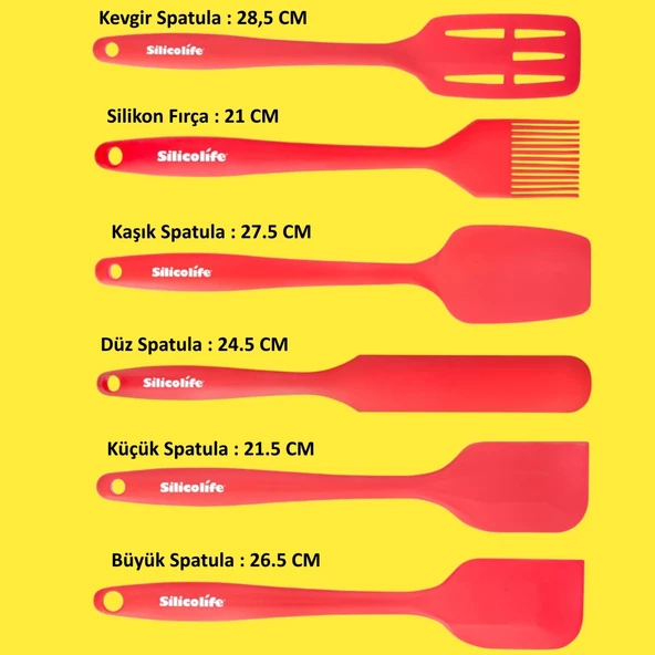 6 Lı Silikon Mutfak Servis Seti - Resim 2