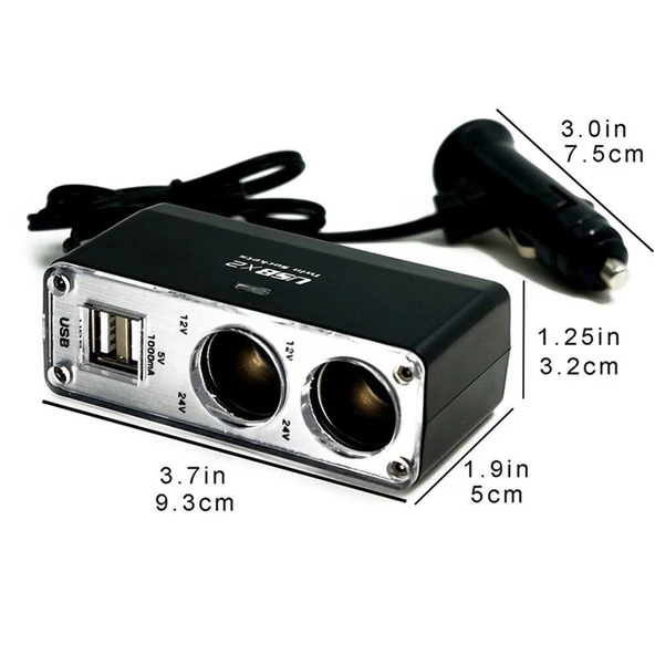 Space 2 x USB Çakmak Soketi / ICCA22 - Resim 3