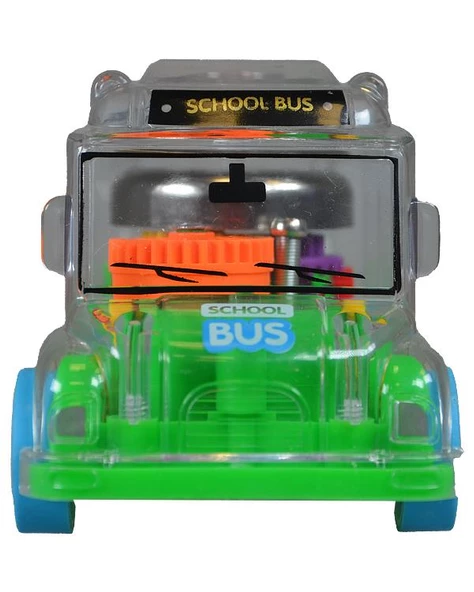 Ctoy Işıklı Sesli Şeffaf Minibüs Yeşil ürün görseli 1