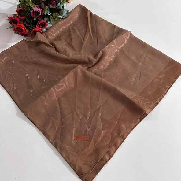 Bonjela Lento Eşarp Leopar Desen Karamel LNT0212 ürün görseli 1