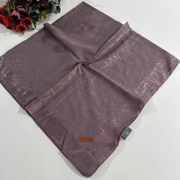 Bonjela Lento Eşarp Leopar Desen Kuru Gül LNT0235 ürün görseli 1