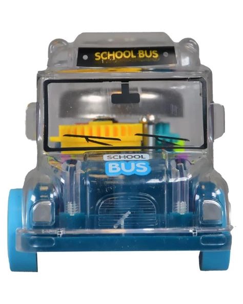 Ctoy Işıklı Sesli Şeffaf Minibüs Mavi ürün görseli 1