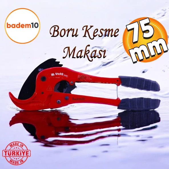 Vira Pvc Profesyonel Plastik Boru Kesme Makası 75 mm Çelik ürün görseli 1
