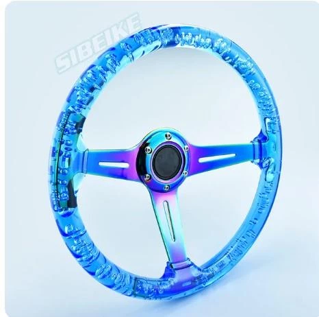 Sefaf Akrilik Drift Spor Direksiyon Mavi ürün görseli 1