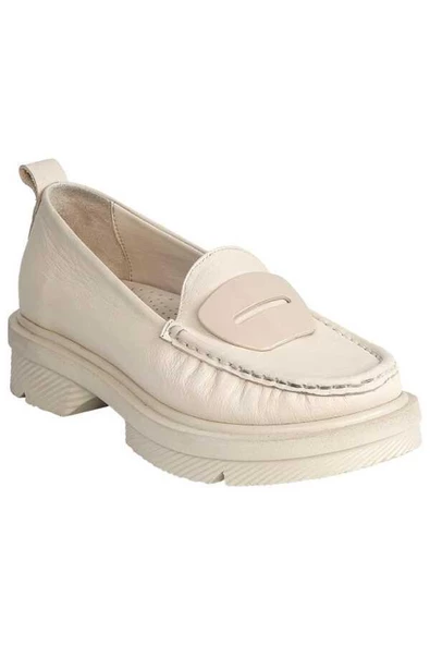 MAMMAMİA D24YA-850 KALIN TABAN LOAFER DERİ KADIN AYAKKABI ürün görseli 1