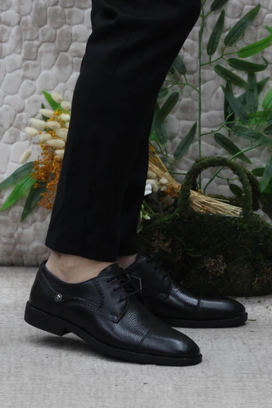 Pierre Cardin 63599 Siyah Orijinal Ürün Kauçuk Taban İç Ve Dış Hakiki Deri Erkek Ayakkabı ürün görseli 1