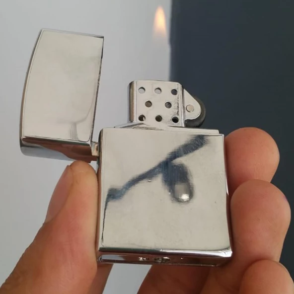 Benzinli Renkli Metal Çakmak - Resim 3