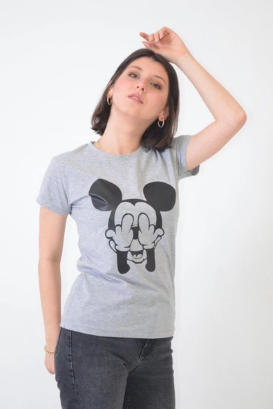 Bisiklet Yaka Baskılı T-Shirt 8735 - Resim 6