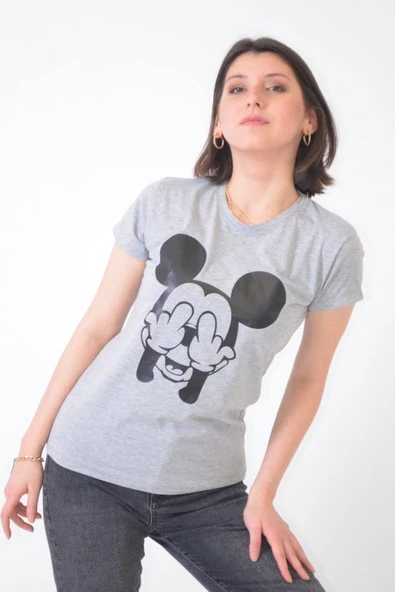 Bisiklet Yaka Baskılı T-Shirt 8735 - Resim 5