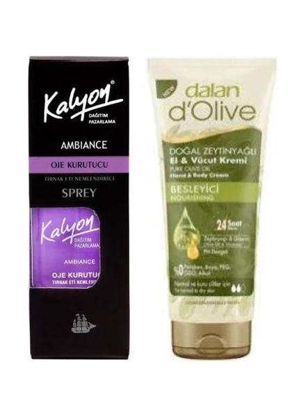 Kalyon Oje Kurutucu Sprey + Dalan Tüp Krem 20 Ml ürün görseli 1