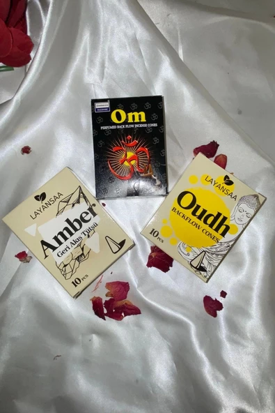 Organik Tütsü Seti Geri Akış Back Flow Şelale 3d Tütsü Doğal Kokulu Aum Om Audh ürün görseli 1