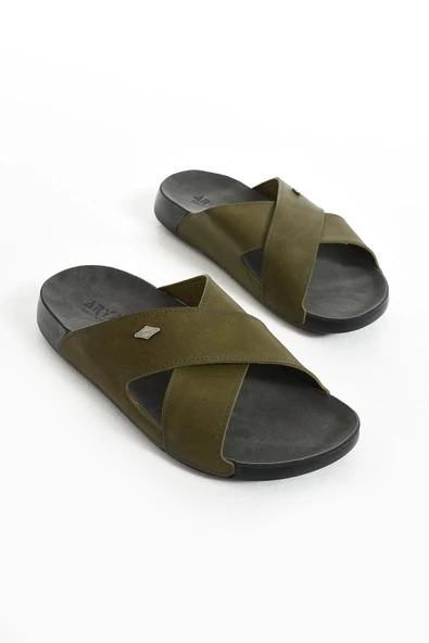 Albishoes Erkek Çapraz Hafif Esnek Yumuşak Rahat Taban Anatomik Günlük Yürüyüş Erkek Terlik ürün görseli 1