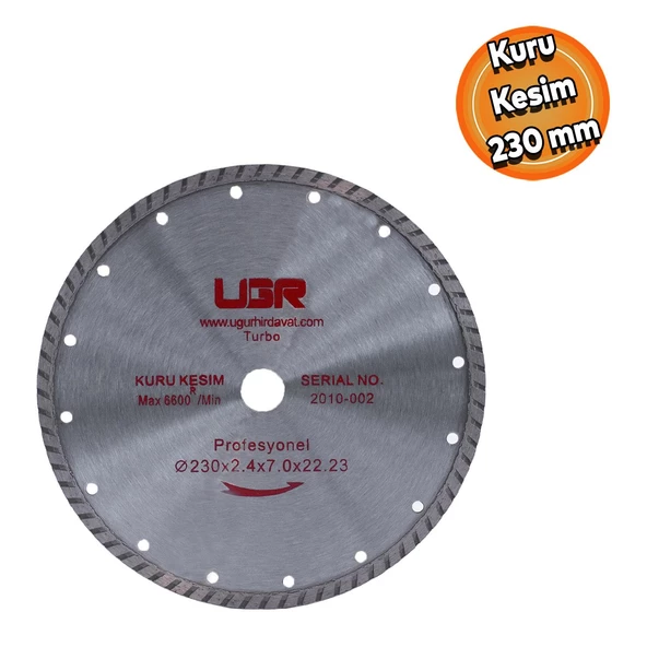 Ugr Turbo Elmas Beton Tuğla Kesme Kesici Disk Diski 230 mm ürün görseli 1