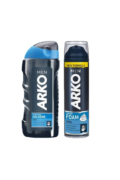 Arko Men men Cool Tıraş Kolonyası 250ml+tıraş Köpüğü 200ml ürün görseli 1